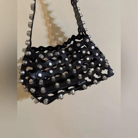 Alexander Wang Medium Rex Studded Leather Shoulder Bag Black - Picture 3 of 8